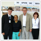 André, a presidente da Associação Industrial e Comercial de Quatro Barras e Campina Grande do Sul, Marli de Castro Gomes; o prefeito de Quatro Barras, Roberto Adamoski; Célia e Girelli