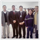 Vice-prefeito eleito de Quatro Barras, Edison Repinoski; promotor de Justiça da comarca, Dr.Octacílio Sacerdote Filho; sócio-proprietário, Girelli; o cliente mais antigo do escritório, Sidemar do Posto Tio Doca e o ex-prefeito de Campina Grande do Sul, Elerian do Rocio Zanetti (Toco)